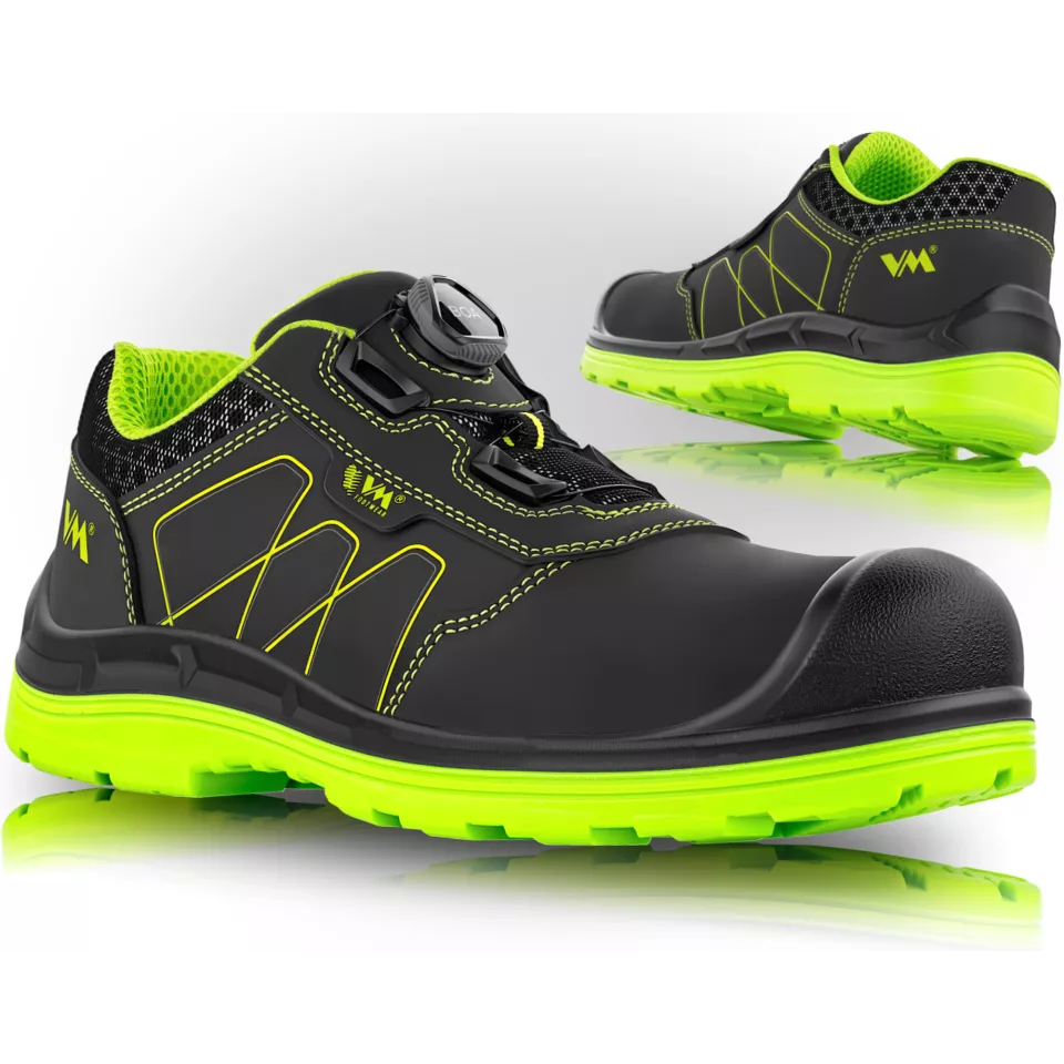 VM Footwear 2655-S3LBOA, PESCARA BOA Safety Shoes S3L, Black/Green, image 1, gallery thumbnail