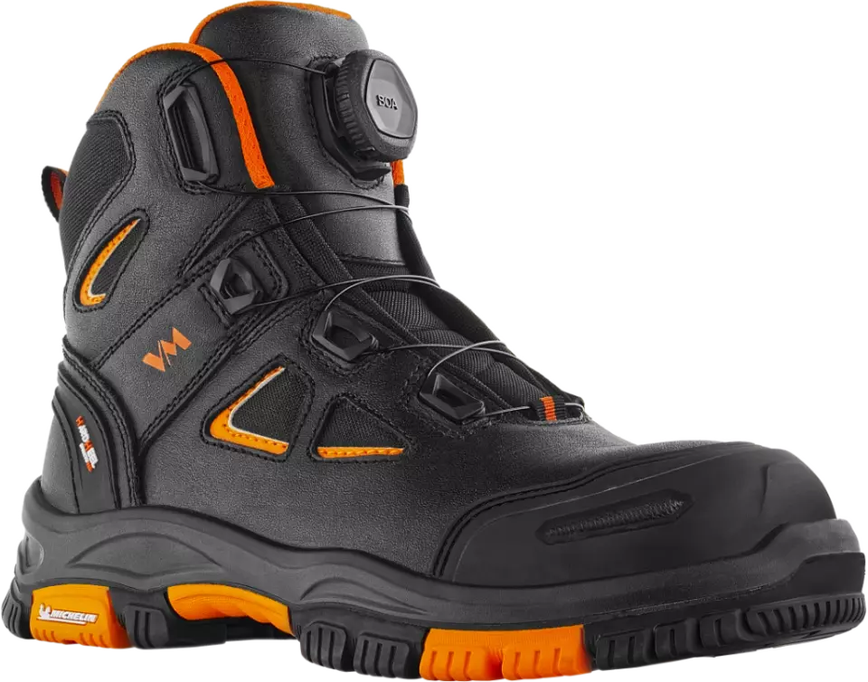 VM Footwear 6420-S3, HARTFORD Skyddskängor, S3, svart/orange, image 1, gallery thumbnail