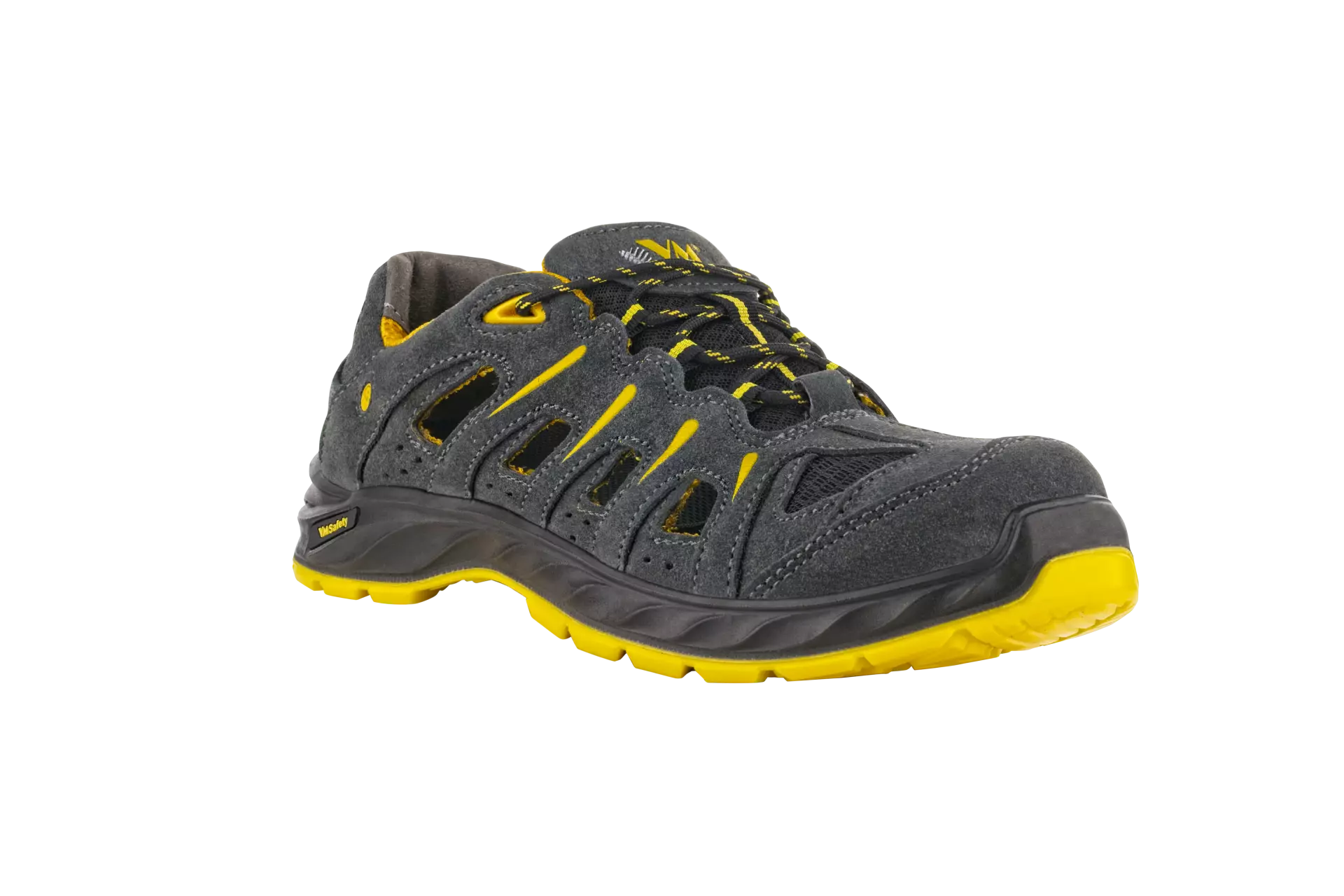 VM Footwear 2165-S1ESD, BILBAO Safety Sandals, S1, Gray/Yellow, image 1