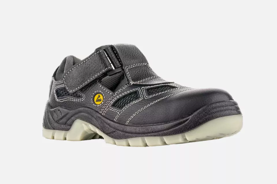 VM Footwear 2885S-S1ESD, BERN Safety Sandals, S1, White/Grey, image 2, gallery thumbnail
