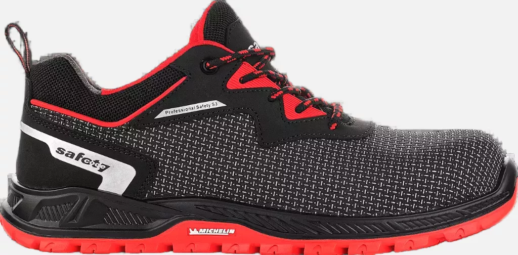 VM Footwear 8185-S3ESD, MILWAUKEE Safety Low Shoes, S3, Black/Red, image 3