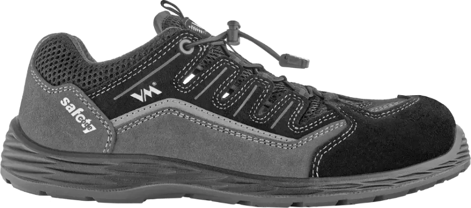 VM Footwear 2035-S1PLESD, BOLOGNA Safety Sandals, S1P, Black/Gray, image 3, gallery thumbnail