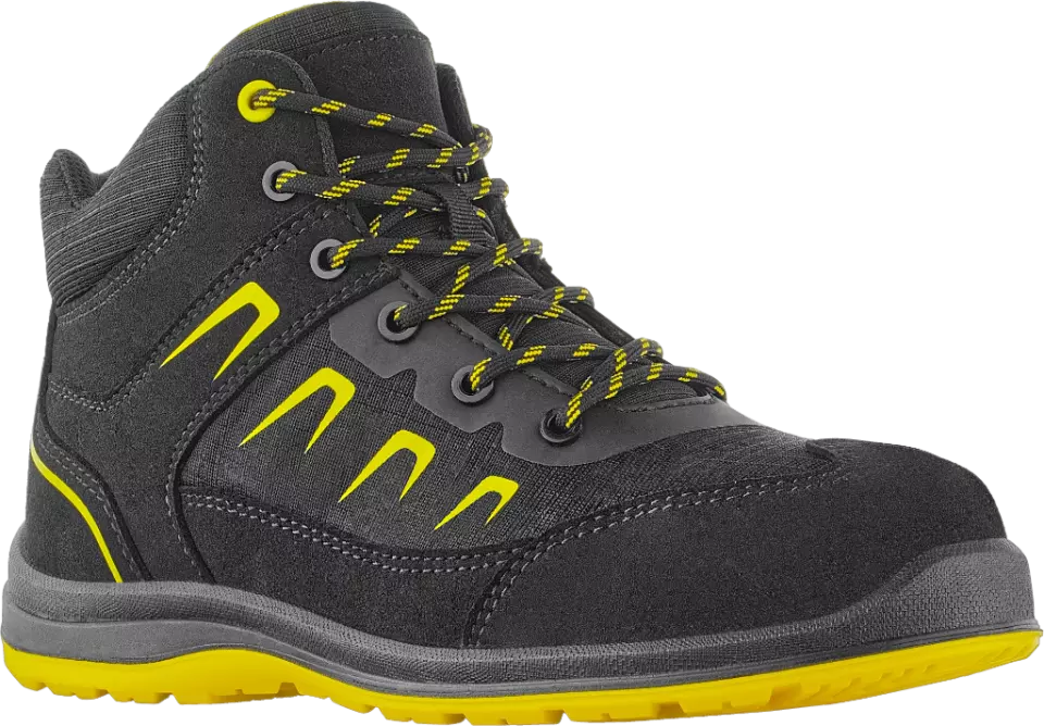 VM Footwear 2020-O2ESD, RHODOS Occupational Ankle Shoes, O2, Black/Yellow, image 1, gallery thumbnail