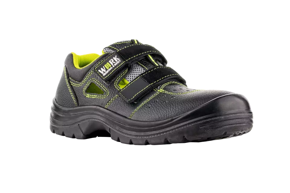 VM Footwear 3235-S1, UPPSALA Safety Sandals, S1, Black/Lime, image 1, gallery thumbnail