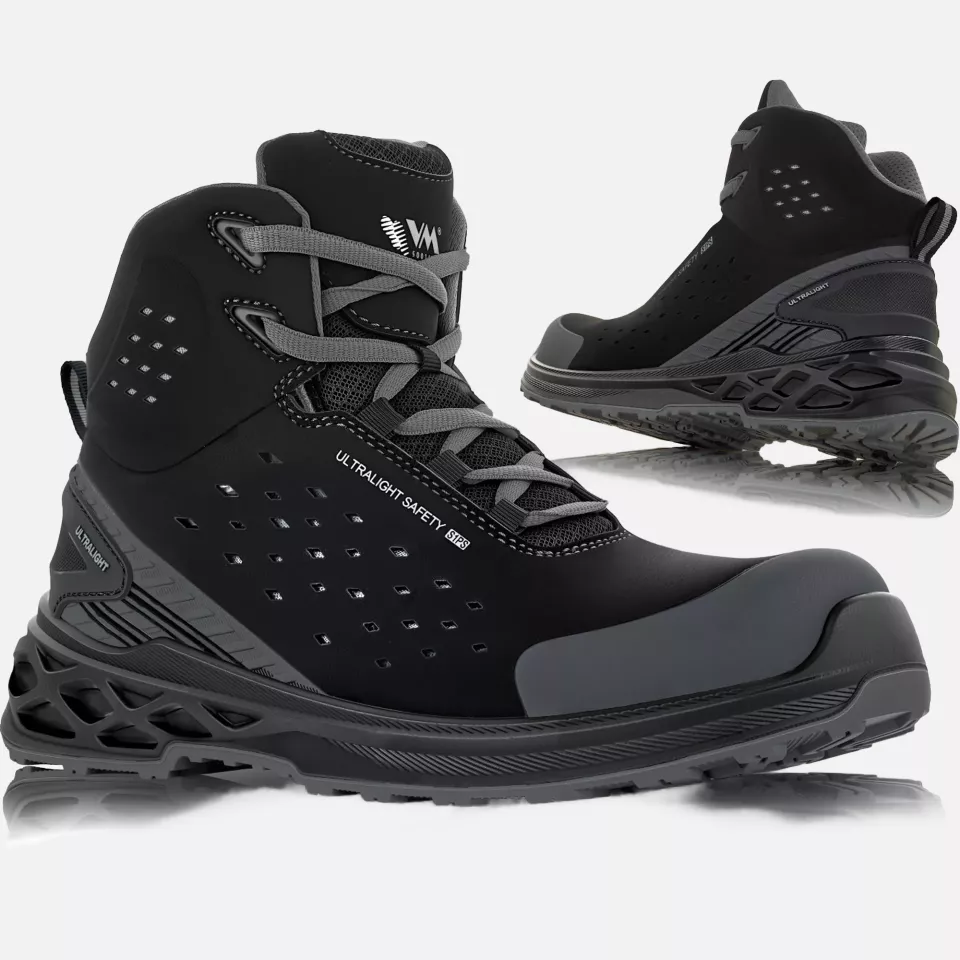 VM Footwear 3660-S1PSESD, BERLIN Sicherheitsstiefel S1P ESD, Schwarz, image 6, gallery thumbnail