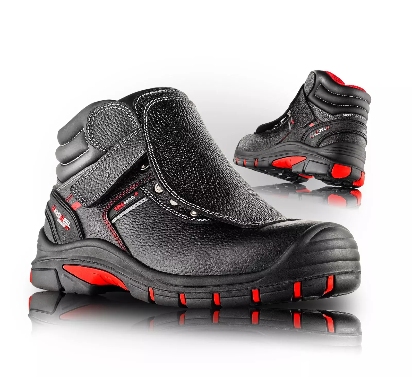 VM Footwear 5080-S3, BOLTON Sicherheitsstiefel, S3, Schwarz/Rot, image 1