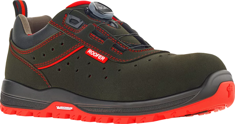 VM Footwear 8195-O1PLBOA, NORIMBERK BOA Berufsschuhe, Schwarz/Rot, image 1, gallery thumbnail