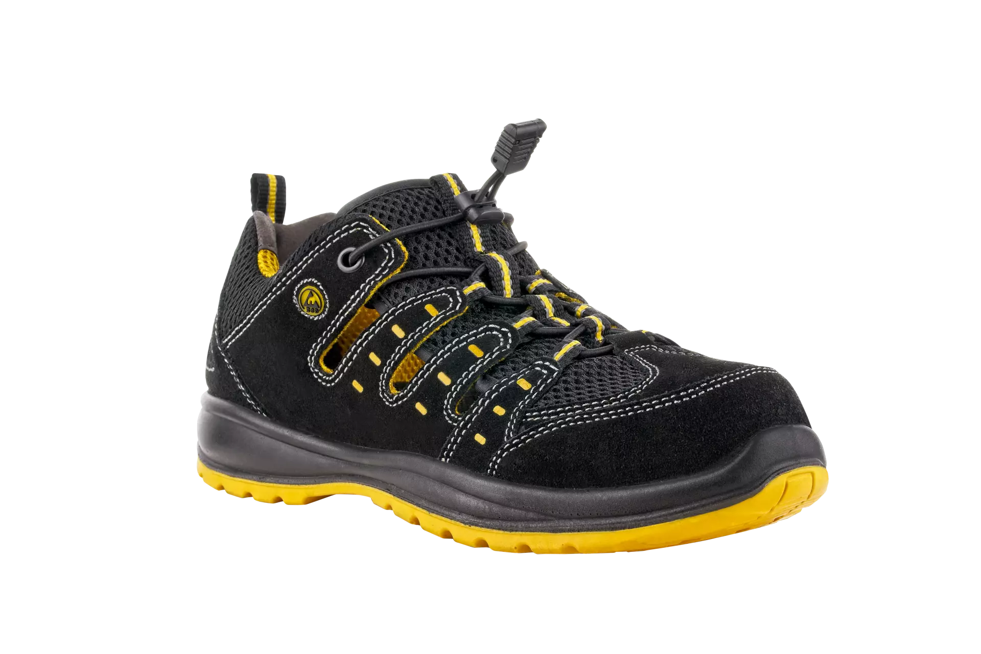 VM Footwear 2115-O1ESD, MEMPHIS Occupational Sandals, O1, Black/Yellow, image 1