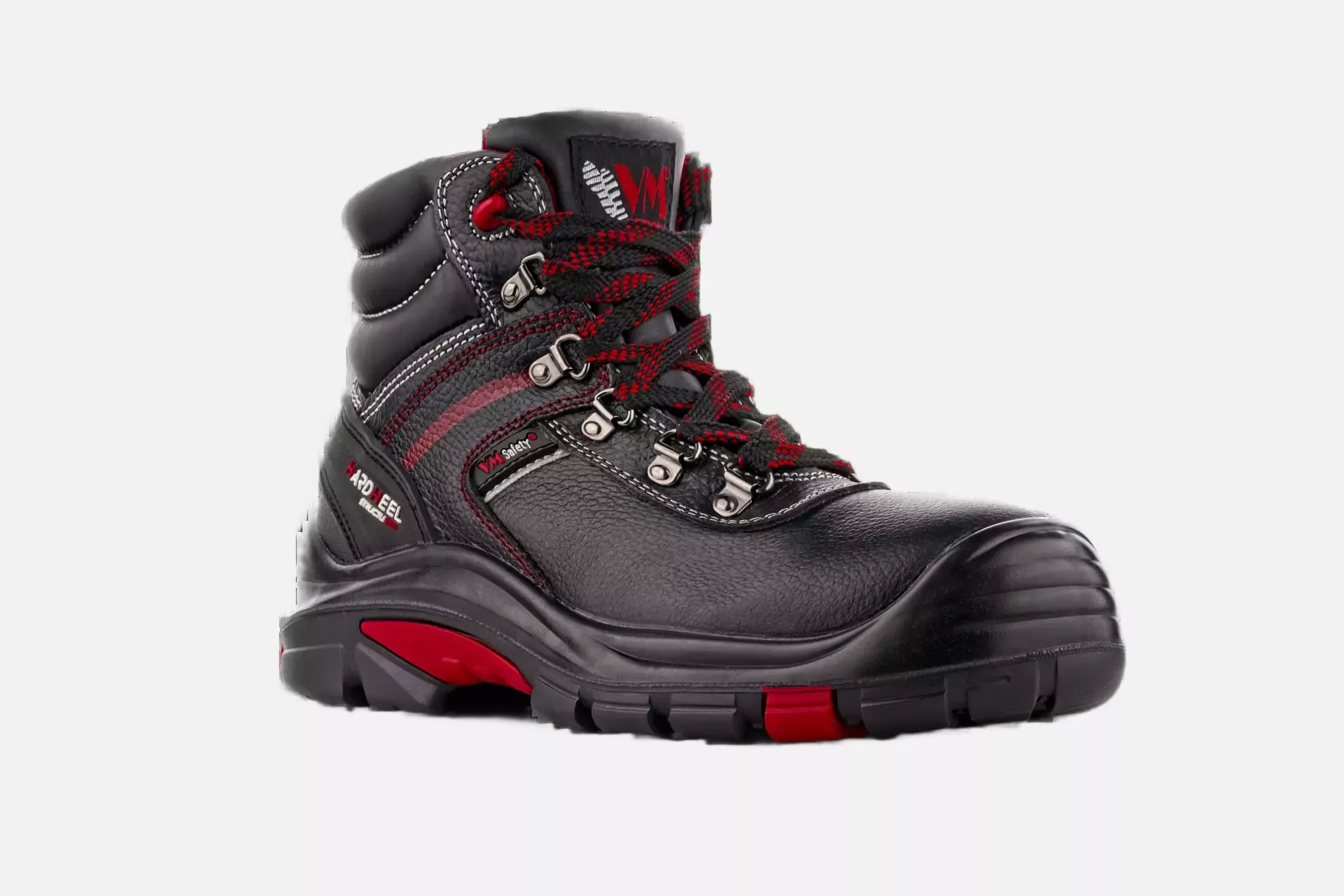 VM Footwear 5070-S3, NORWICH Safety Ankle Shoes, S3, Black/Red, image 1