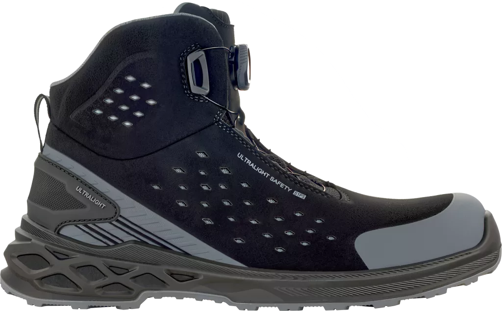 VM Footwear 3660-S1PSBOA, BERLIN Mid BOA Safety Shoes S1P ESD, Black, image 5