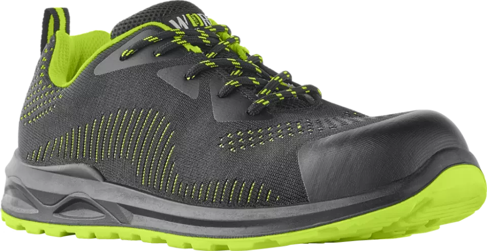 VM Footwear 3155-O1, IBIZA Occupational Low Shoes, S1, Gray/Lime, image 1, gallery thumbnail