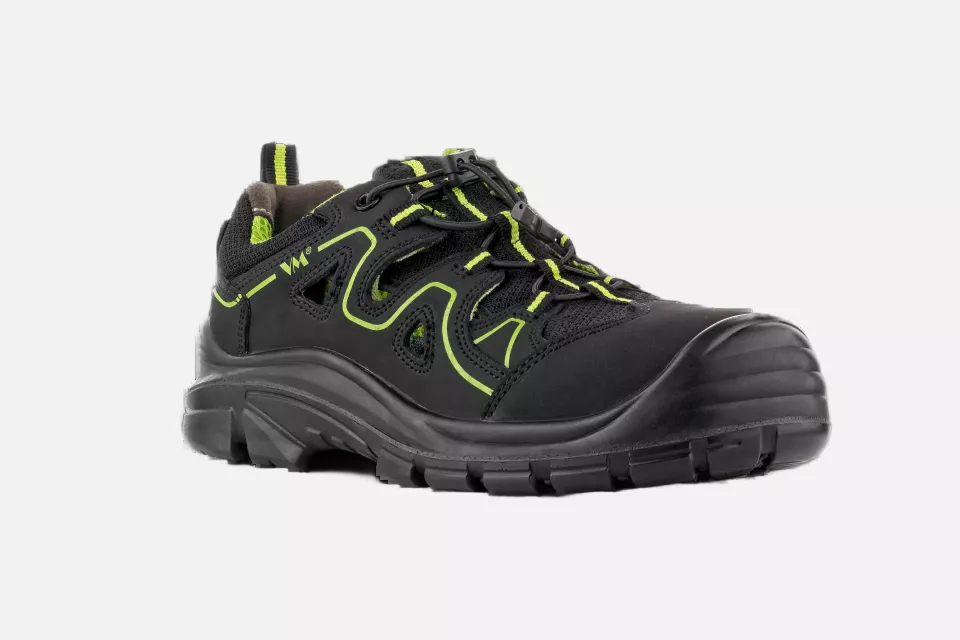 VM Footwear 5105-S1PL, KANSAS Safety Sandals, S1P, Black/Lime, image 1, gallery thumbnail
