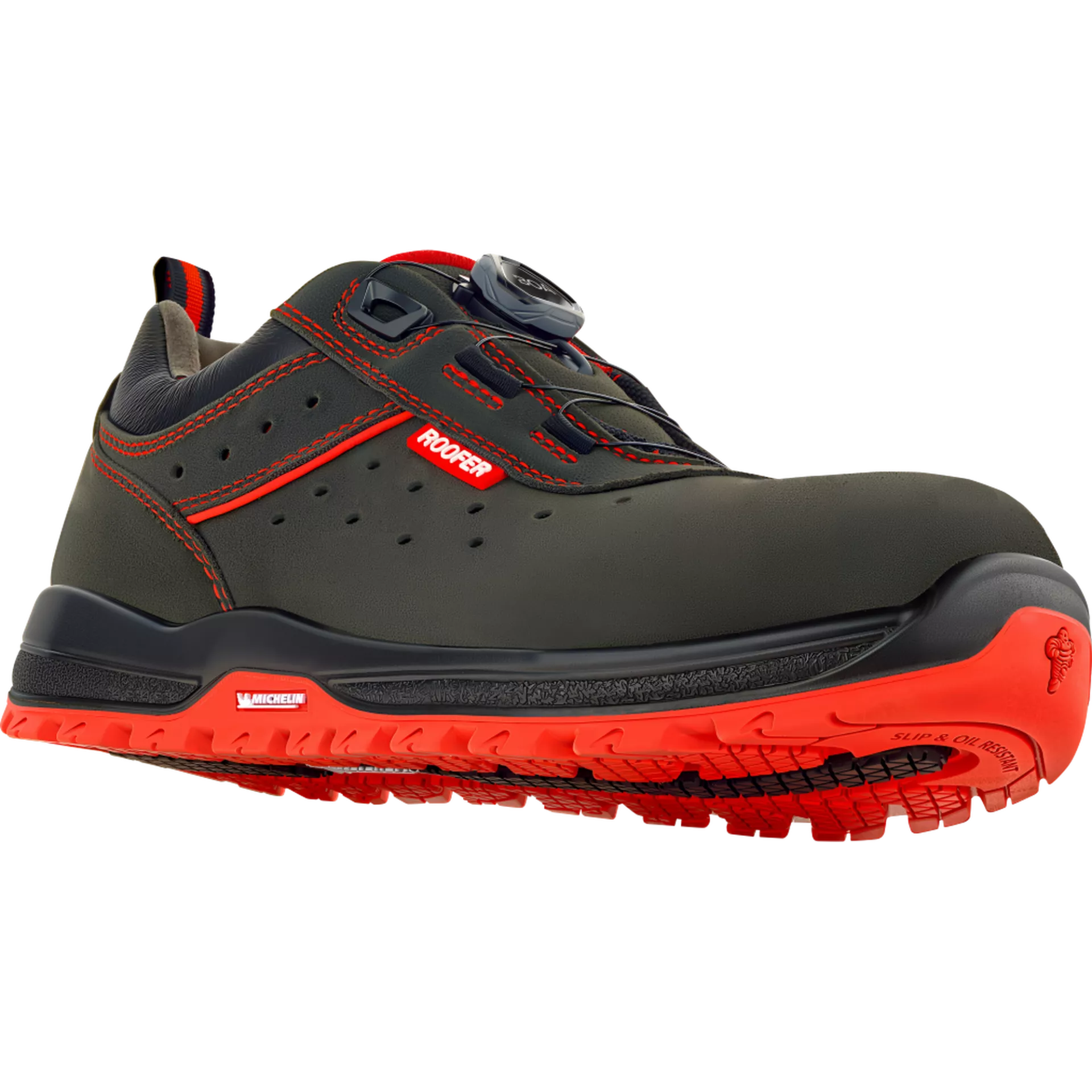 VM Footwear 8195-O1PLBOA, NORIMBERK BOA Berufsschuhe, Schwarz/Rot, image 4