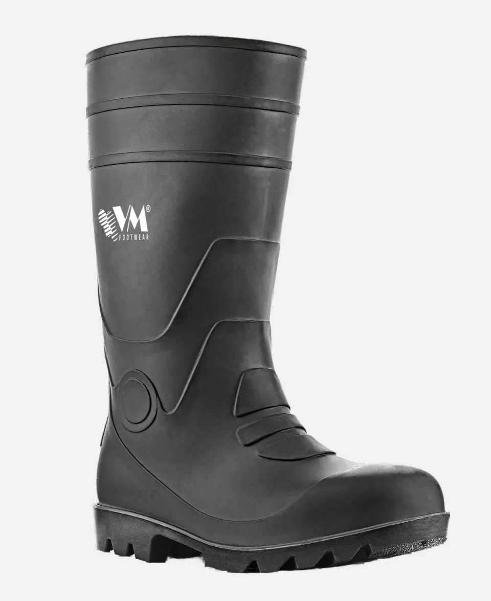 VM Footwear 1004-O4, OSAKA Occupational Rubber Boots, O4, Black, image 1, gallery thumbnail