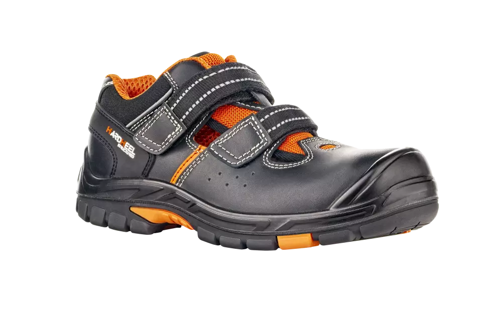 VM Footwear 2705-S1P, OREGON Safety Sandals, S1P, Black/Orange, image 1, gallery thumbnail
