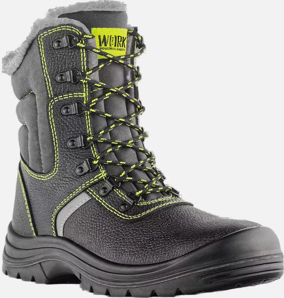 VM Footwear 3290-S3W, FALUN Safety Boots, S3, Black/Lime, image 1, gallery thumbnail