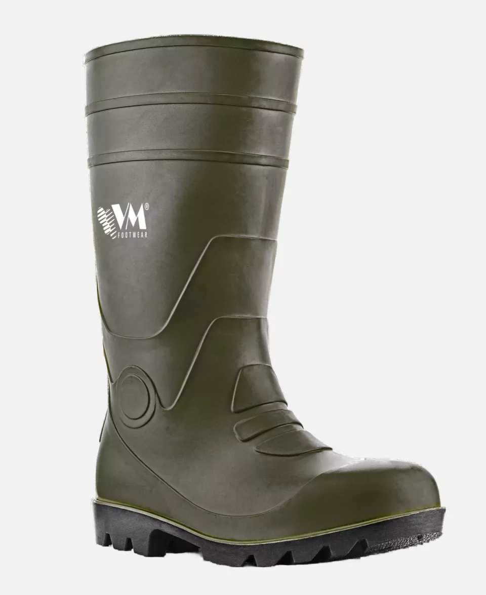 VM Footwear 1005-O4, FUKUOKA Occupational Rubber Boots, O4, Olive/Black, image 1, gallery thumbnail