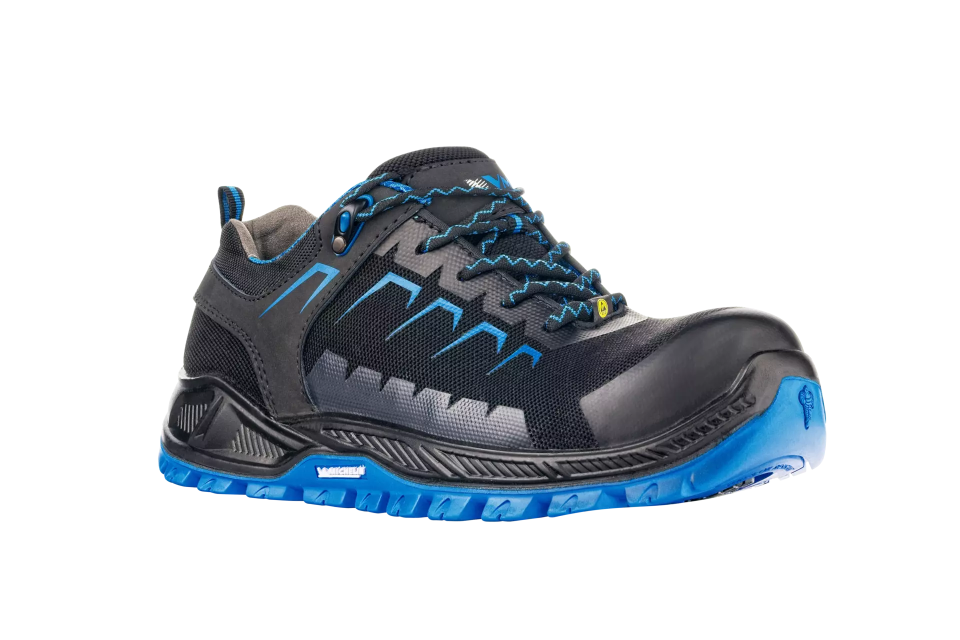 VM Footwear 8145-S1PLESD, KENTUCKY Sicherheits-Halbschuhe, S1P, Schwarz/Blau