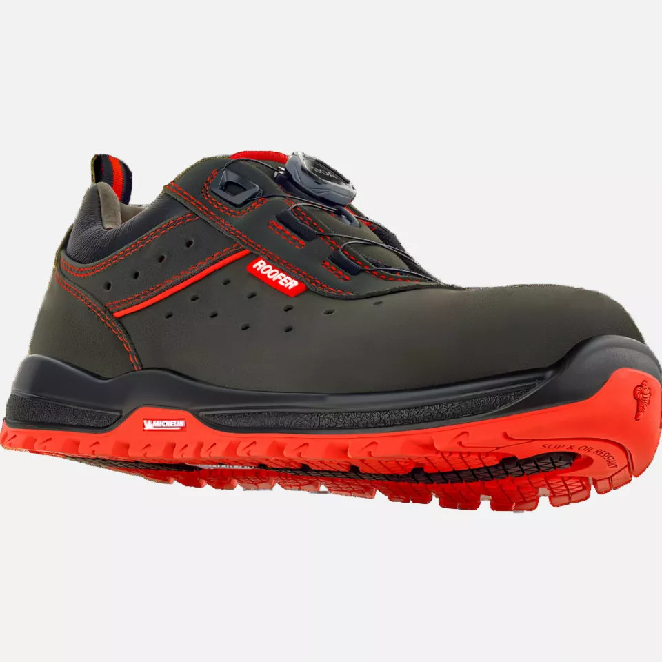 VM Footwear 8195-O1PLBOA, NORIMBERK BOA Occupational Shoes, Black/Red, image 4, gallery thumbnail