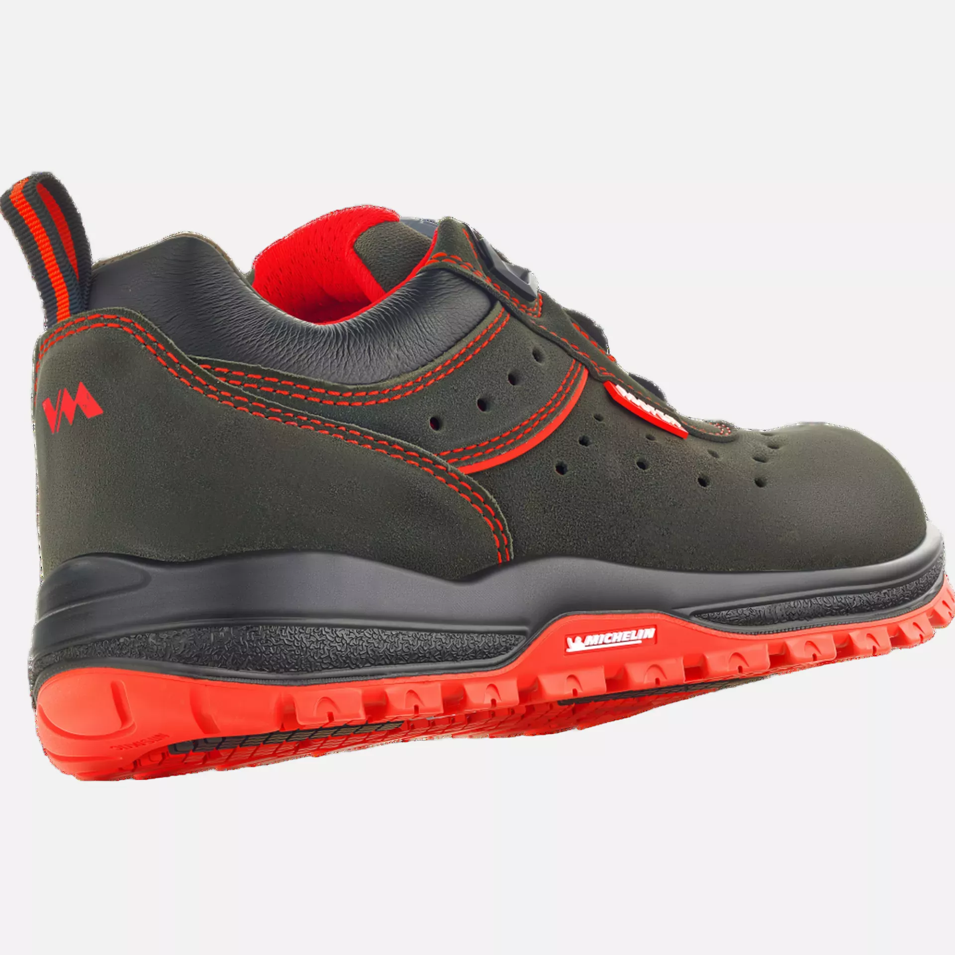 VM Footwear 8195-O1PLBOA, NORIMBERK BOA Occupational Shoes, Black/Red, image 2