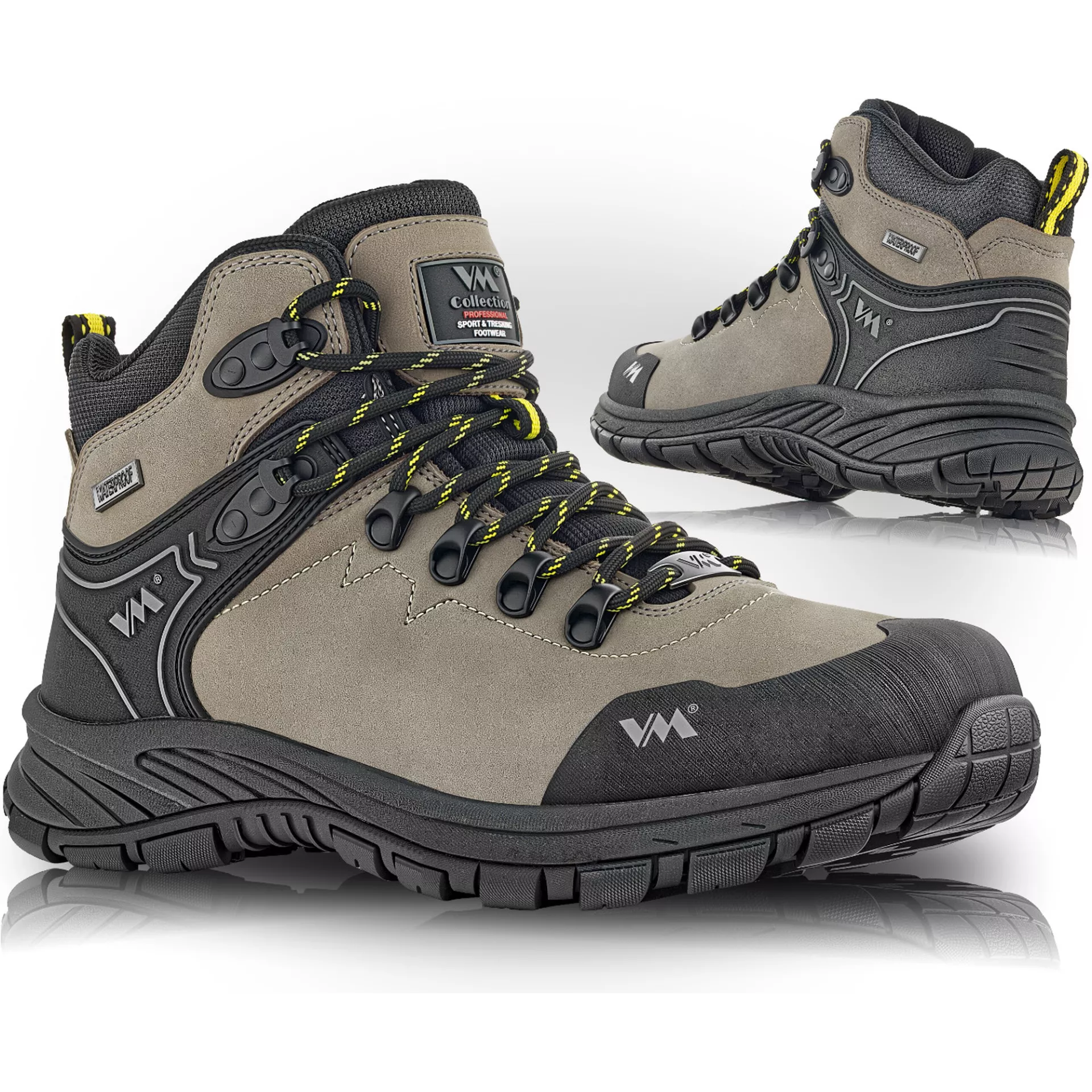 VM Footwear 4320-O6, ASUNCION Mid Occupational Shoes, Black/Grey, image 1