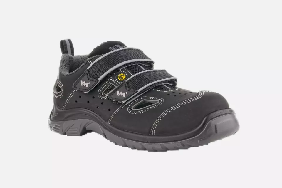 VM Footwear 2225-S1ESD, LYON Safety Sandals, S1, Black/Gray, image 1, gallery thumbnail