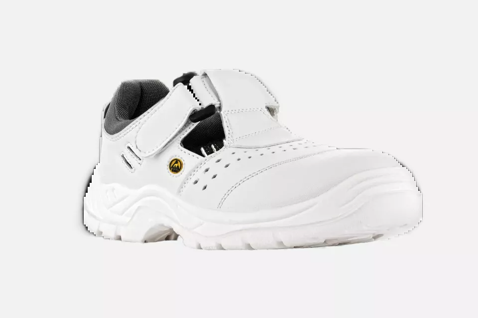 VM Footwear 2885S-S1ESD, BERN Safety Sandals, S1, White/Grey, image 1, gallery thumbnail