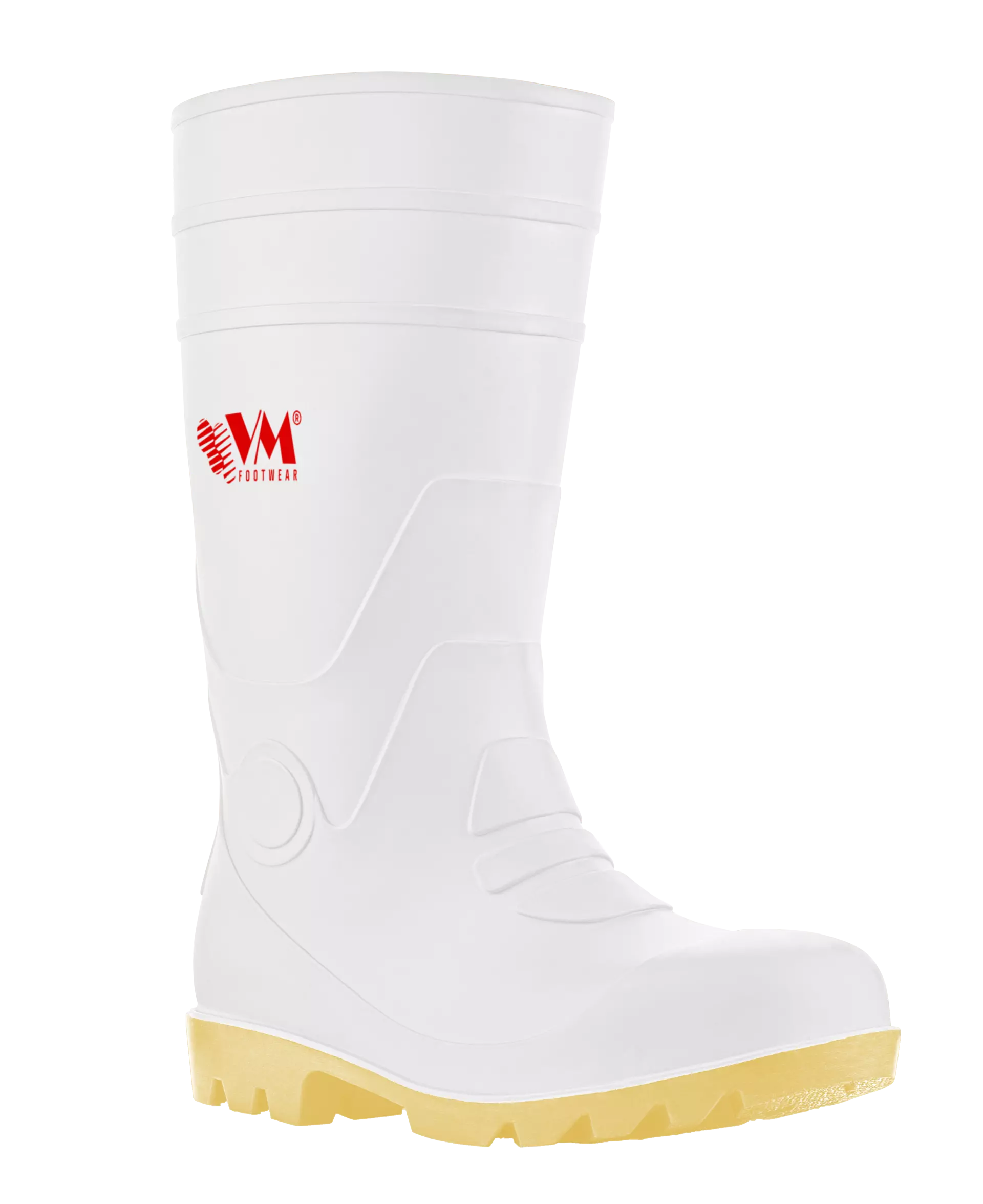 VM Footwear 1003-O4, NAGANO Occupational Rubber Boots, O4, White/Yellow, image 1