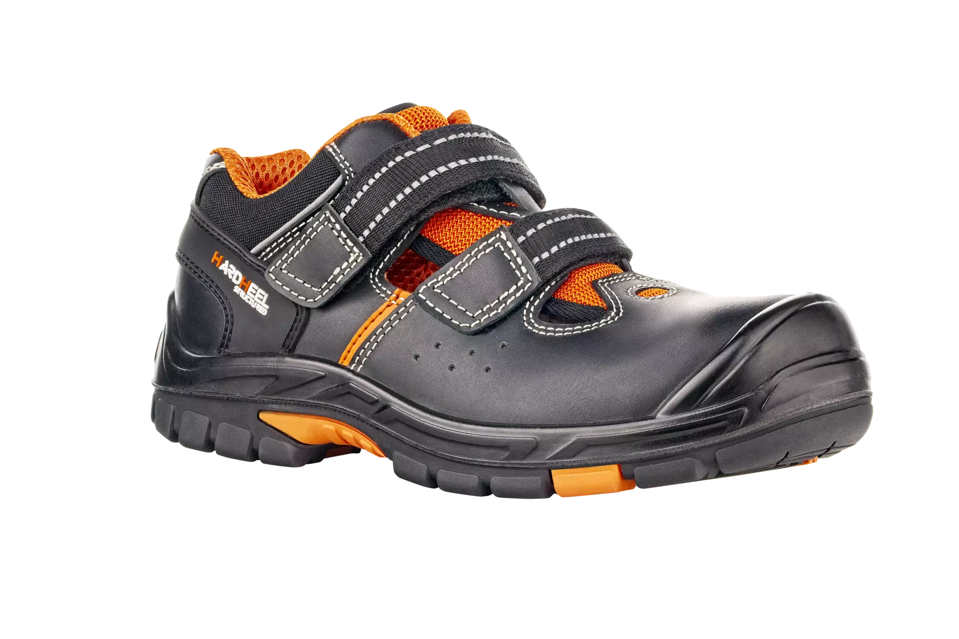 VM Footwear 2705-S1P, OREGON Safety Sandals, S1P, Black/Orange, image 1