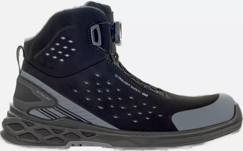 VM Footwear 3660-S1PSBOA, BERLIN Mid BOA Safety Shoes S1P ESD, Black, image 5, gallery thumbnail