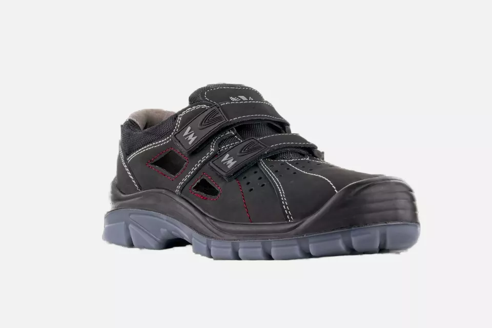 VM Footwear 5115-S1P, LINCOLN Safety Sandals, S1P, Black/Gray, image 1, gallery thumbnail