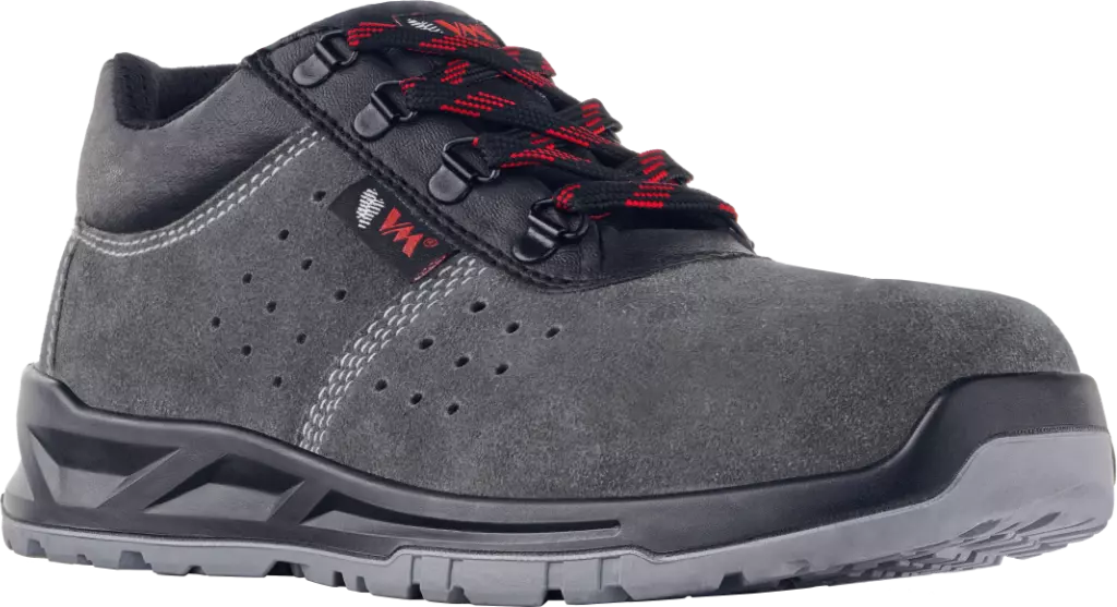VM Footwear 5635-S1P, LAUSANNE Sicherheitshalbschuhe, S1P, Grau/Schwarz