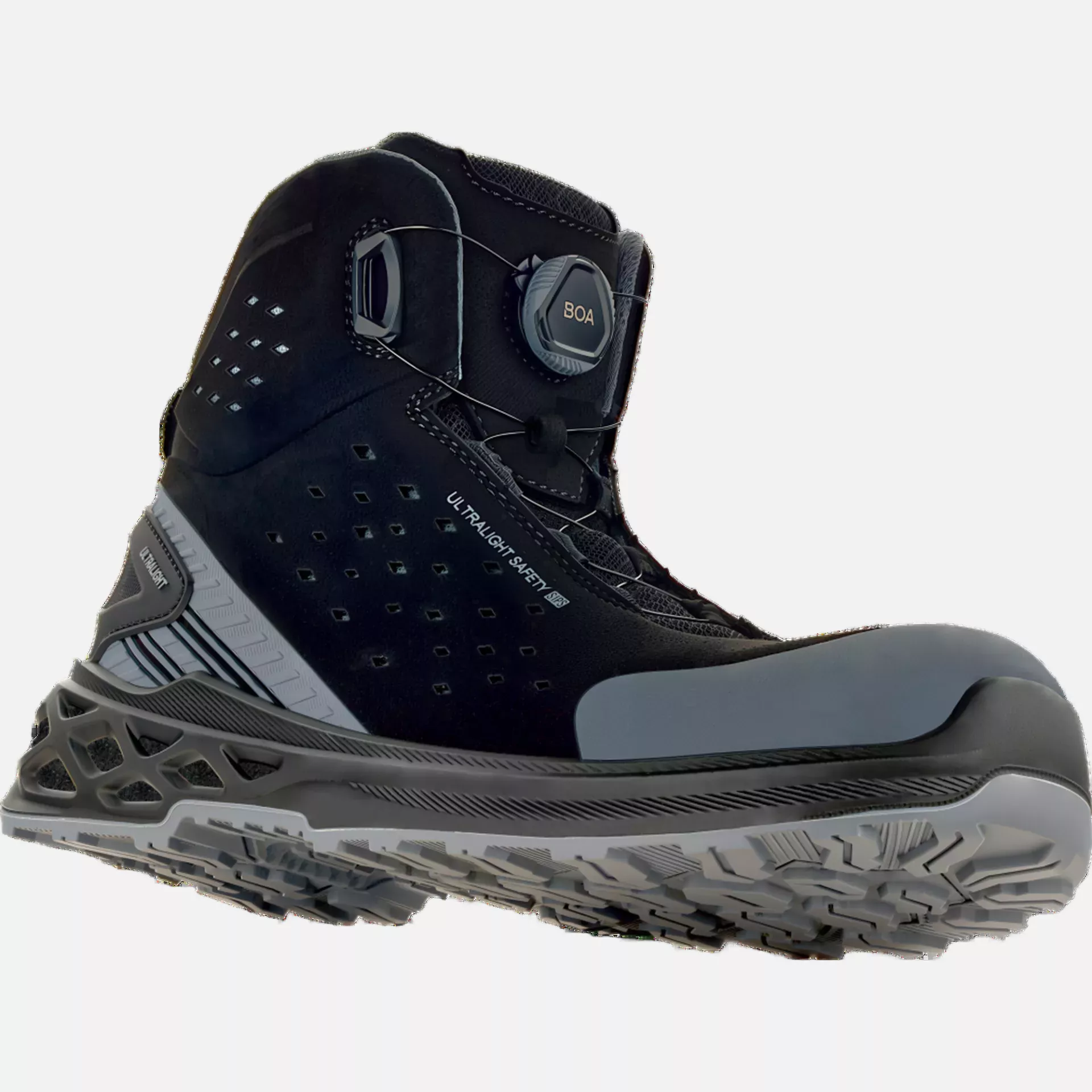 VM Footwear 3660-S1PSBOA, BERLIN Mid BOA Safety Shoes S1P ESD, Black, image 4