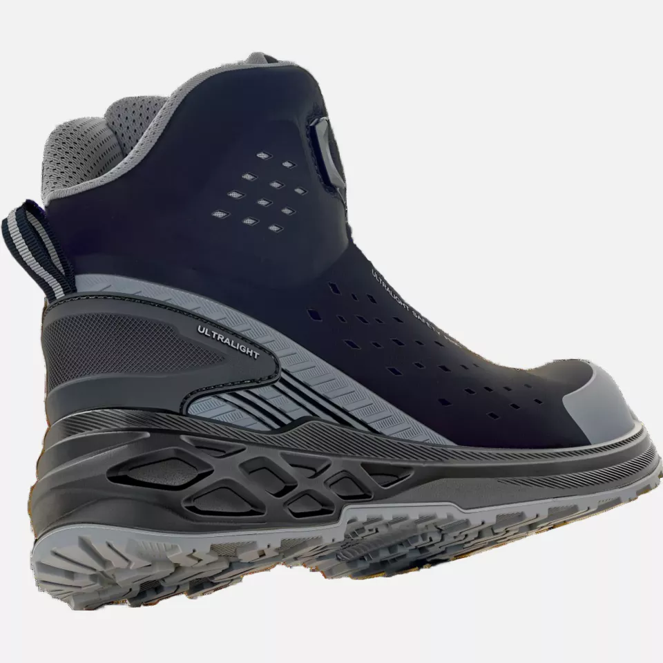 VM Footwear 3660-S1PSBOA, BERLIN Mid BOA Safety Shoes S1P ESD, Black, image 2, gallery thumbnail