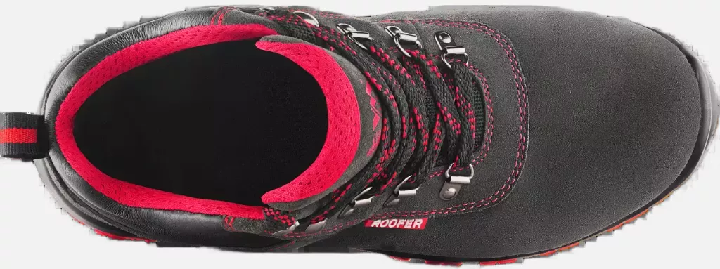 VM Footwear 8190-O1PL, BONN ROOFER Safety Ankle Shoes, O1, Black/Red, image 5