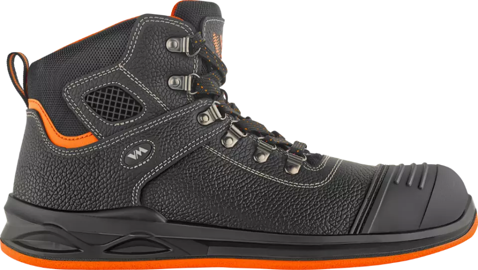 VM Footwear 5290-S2PL, HAMBURG ASPHALT Safety Ankle Shoes, SB, Black/Orange, image 5, gallery thumbnail