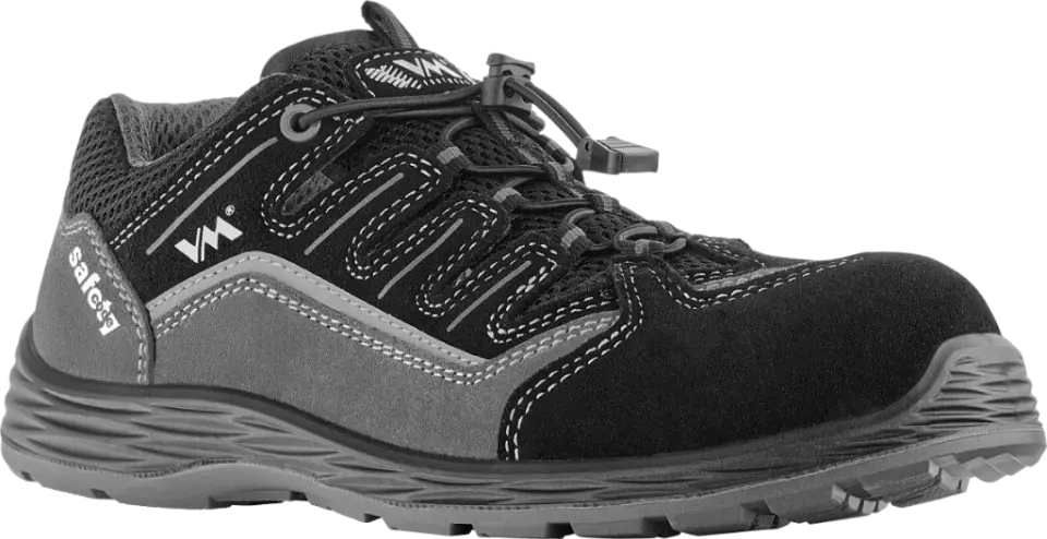 VM Footwear 2035-S1PLESD, BOLOGNA Safety Sandals, S1P, Black/Gray, image 1, gallery thumbnail