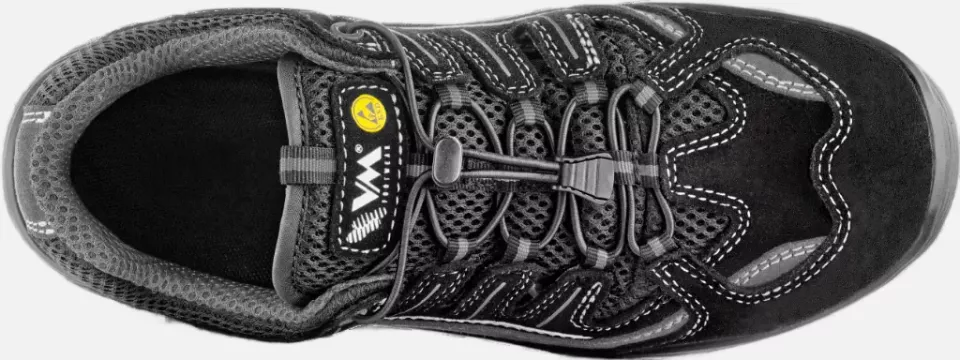VM Footwear 2035-S1PLESD, BOLOGNA Safety Sandals, S1P, Black/Gray, image 4, gallery thumbnail