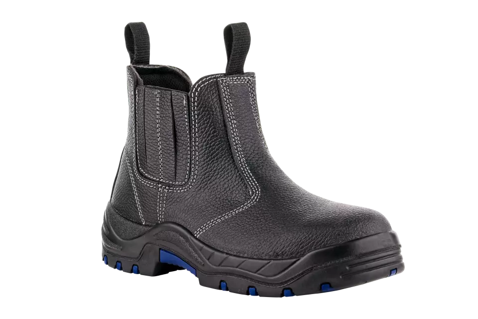 VM Footwear 2490-O1, QUITO Occupational Ankle Shoes, S1, Black/Blue, image 1, gallery thumbnail