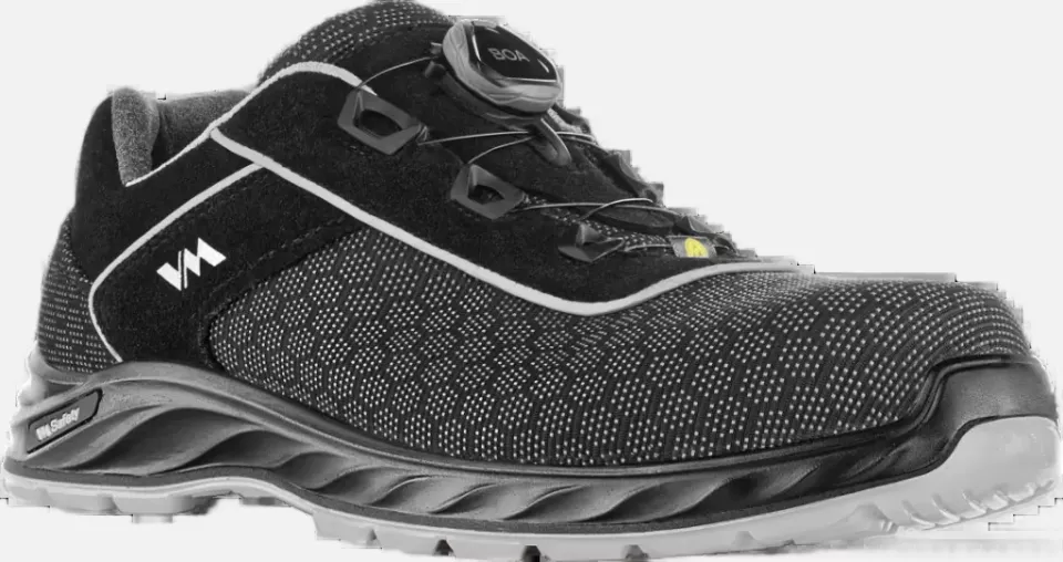 VM Footwear 2255-S3ESD, MINNEAPOLIS Safety Low Shoes, S3, Black/White, image 1, gallery thumbnail