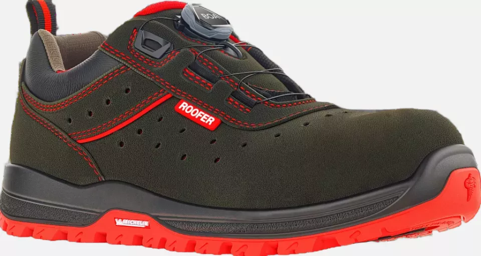 VM Footwear 8195-O1PLBOA, NORIMBERK BOA Occupational Shoes, Black/Red, image 1, gallery thumbnail