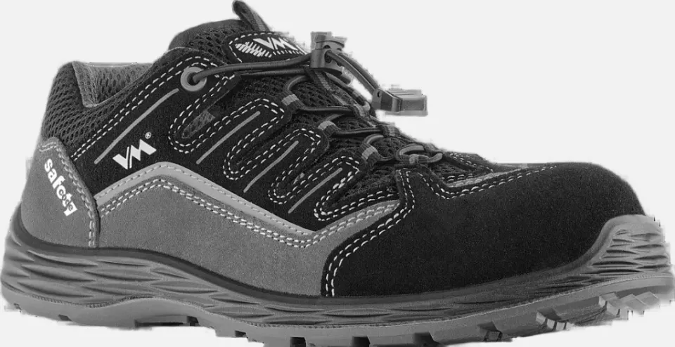 VM Footwear 2035-S1PLESD, BOLOGNA Safety Sandals, S1P, Black/Gray, image 1, gallery thumbnail