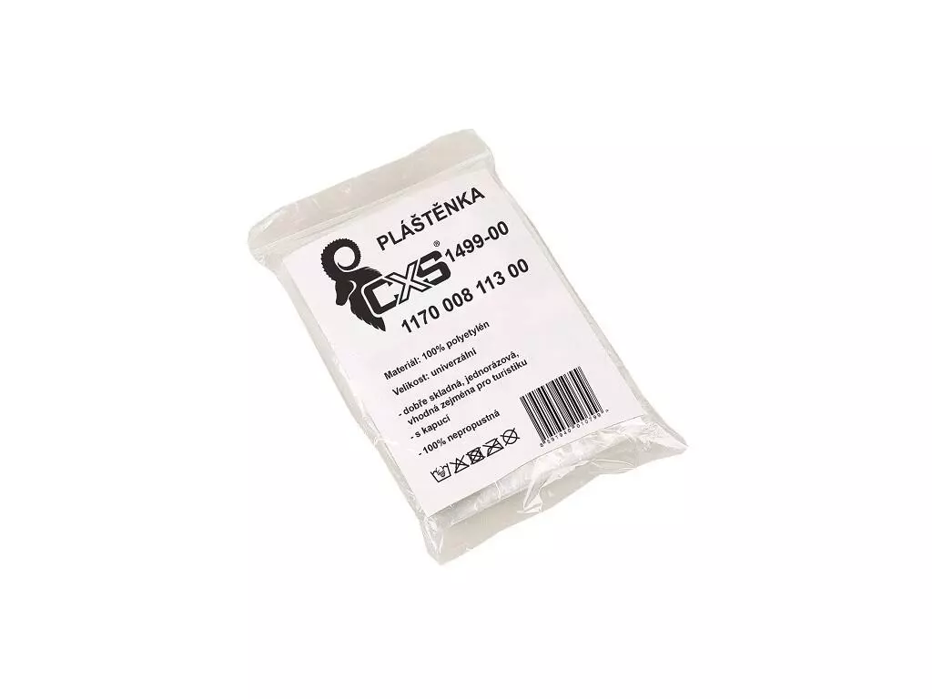 CXS 1170-008-113-00, Onetime Disposable Polyethylene Raincoat, White, image 2