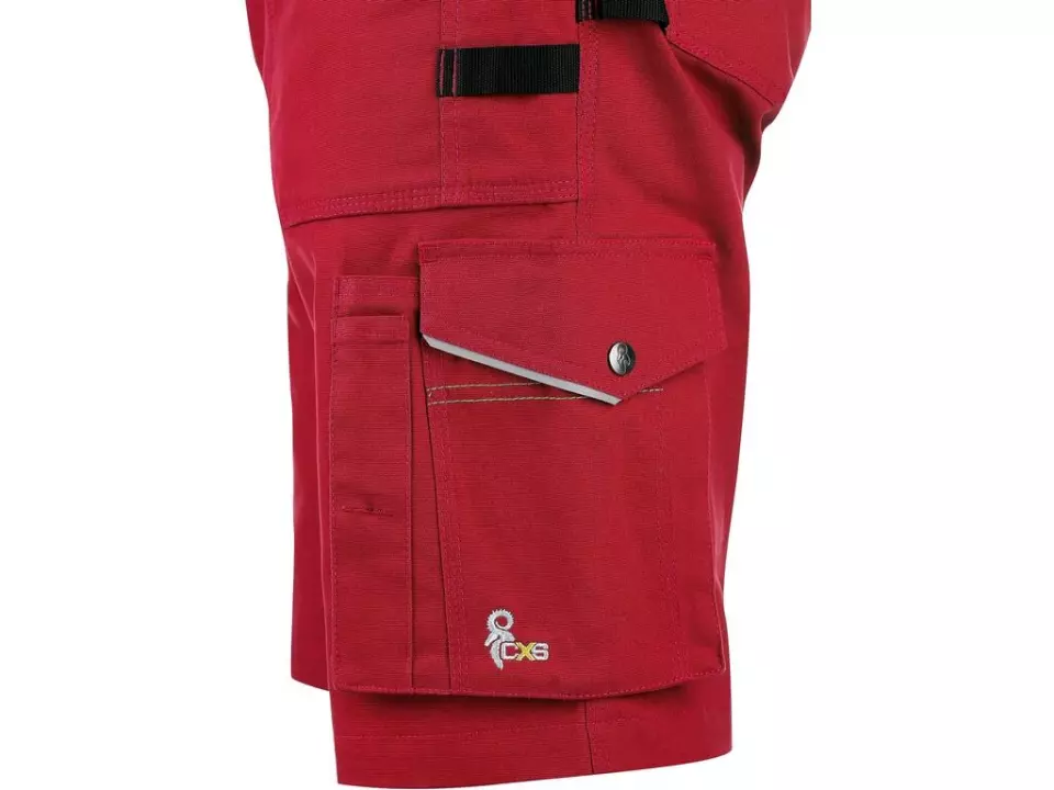 CXS 1060-027-260-00, Stretch Herren-Arbeitsshorts, Rot/Schwarz, image 3, gallery thumbnail