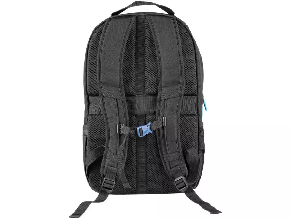 CXS 6110-112-800-00, Leonis Backpack, Black with Blue/Red Accessories, image 2, gallery thumbnail