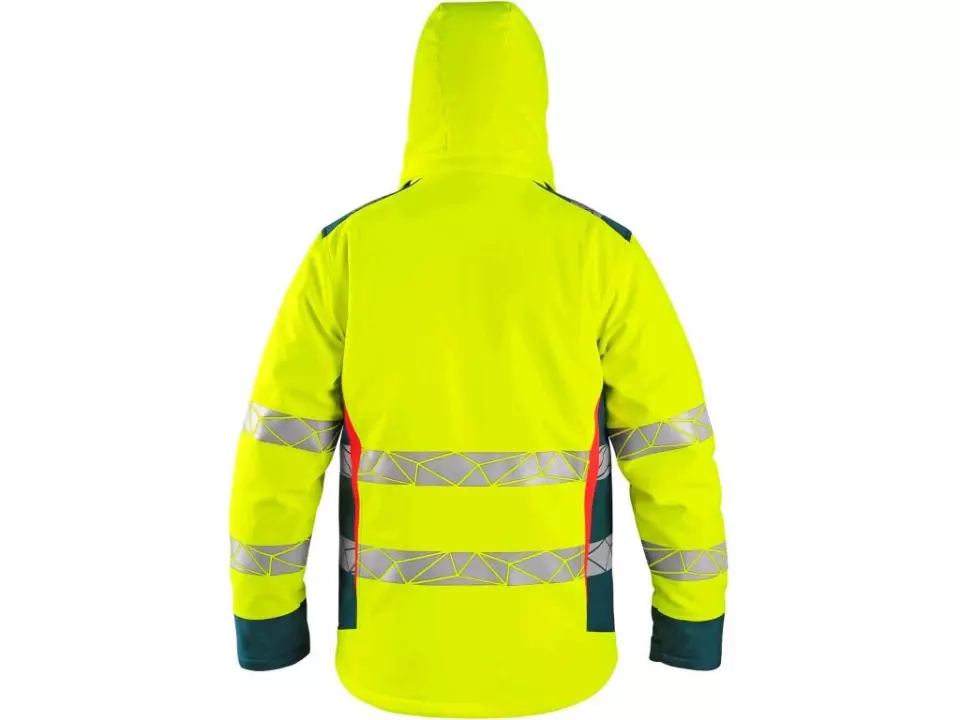 CXS 1110-105-180-00, Bedford Winter Herren Warnschutz-Softshell-Jacke, Gelb/Petrol, image 2, gallery thumbnail