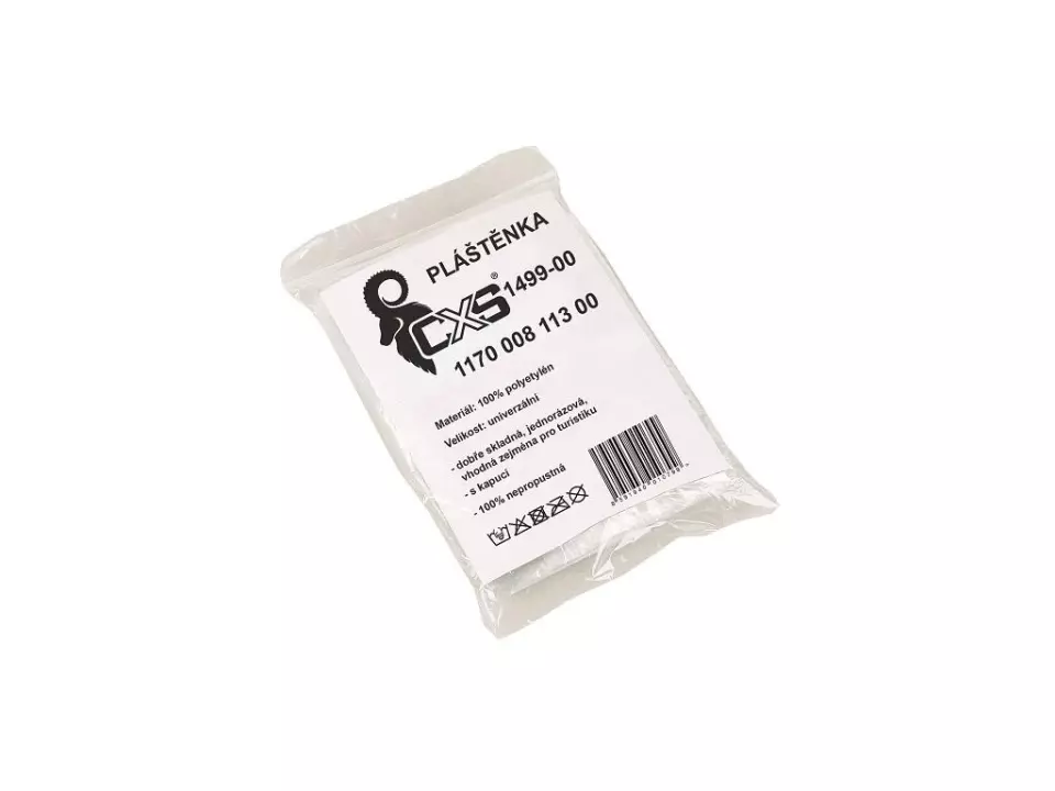 CXS 1170-008-113-00, Onetime Disposable Polyethylene Raincoat, White, image 2, gallery thumbnail