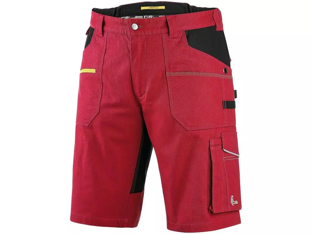 CXS 1060-027-260-00, Stretch Herren-Arbeitsshorts, Rot/Schwarz, image 1