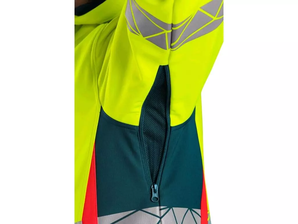 CXS 1110-105-180-00, Bedford Winter Herren Warnschutz-Softshell-Jacke, Gelb/Petrol, image 4