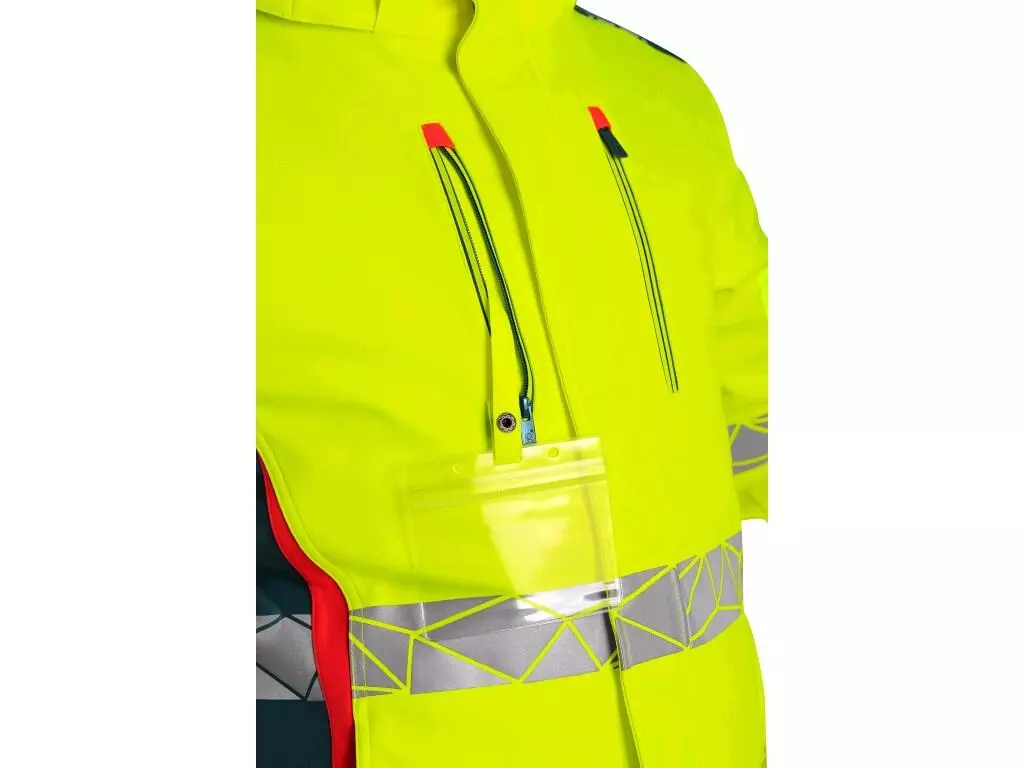CXS 1110-105-180-00, Bedford Winter Herren Warnschutz-Softshell-Jacke, Gelb/Petrol, image 3